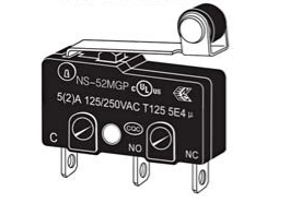 Micro-interrupteur à trois ressorts avec écart de 2 mm