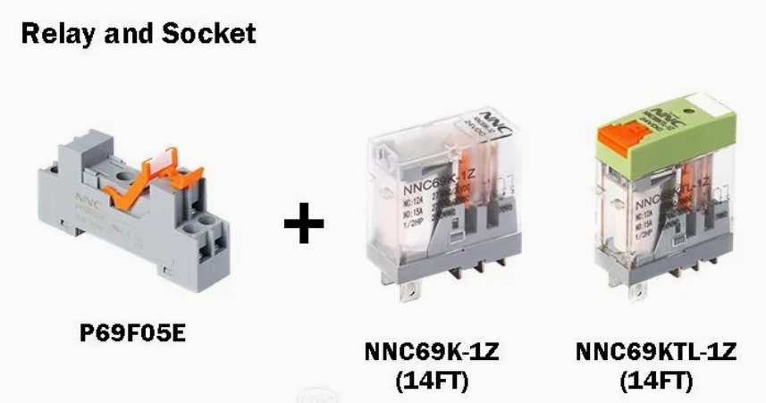 Socket de relais compact à haute charge P69F05E