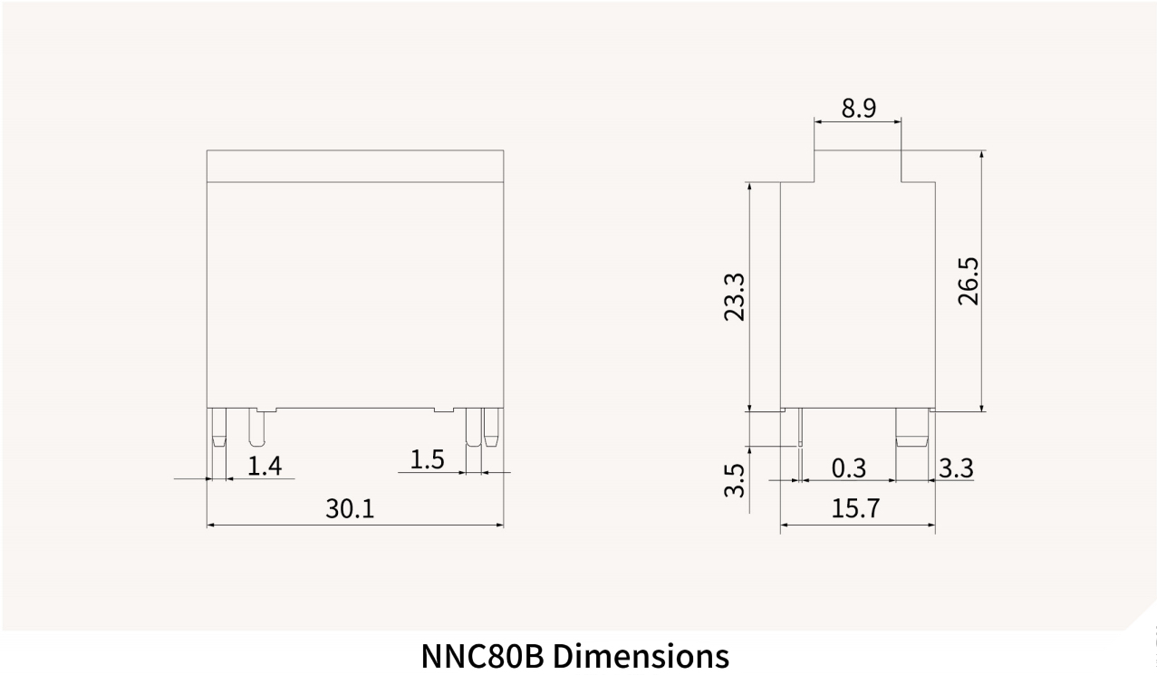 NNC80B DIMENSION 