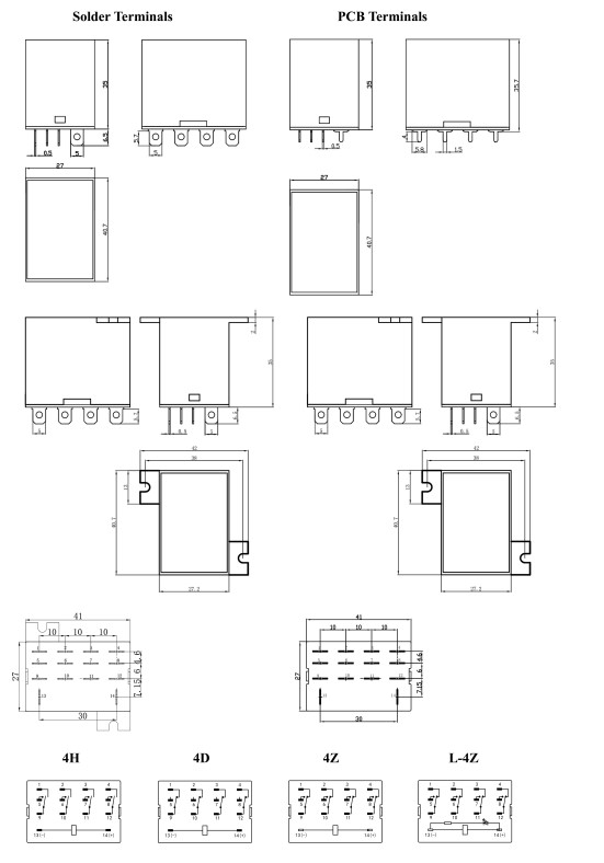 Mini relais &agrave; usage g&eacute;n&eacute;ral &agrave; bobine unique 15A